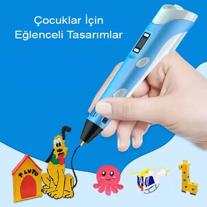 3d Pen Üç Boyutlu Yazıcı Kalem Printer 3 Renk Filament