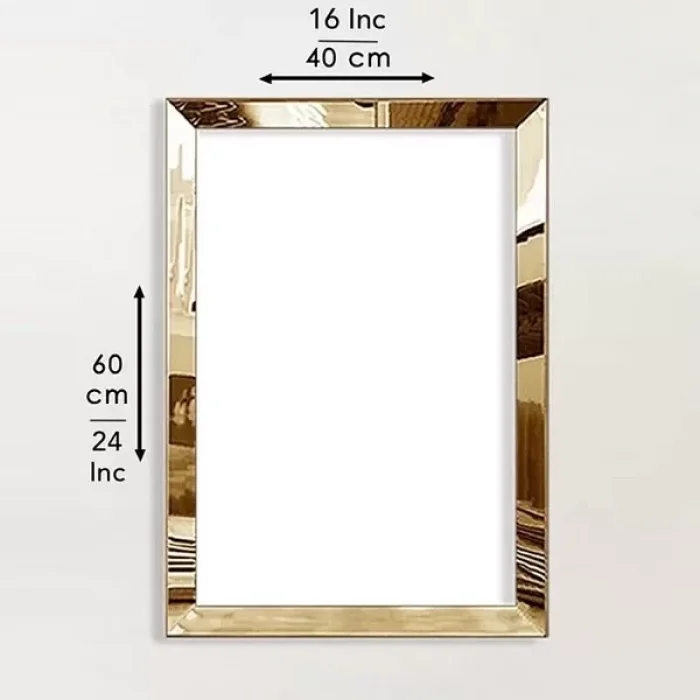 3lü Gold Geometrik Aynalı Pleksi Tablo 40x60