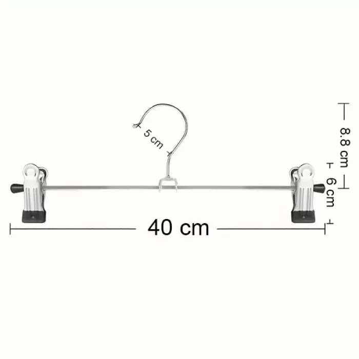 5 Adet Mandallı Pantolon Etek Askısı 40 Cm Metal