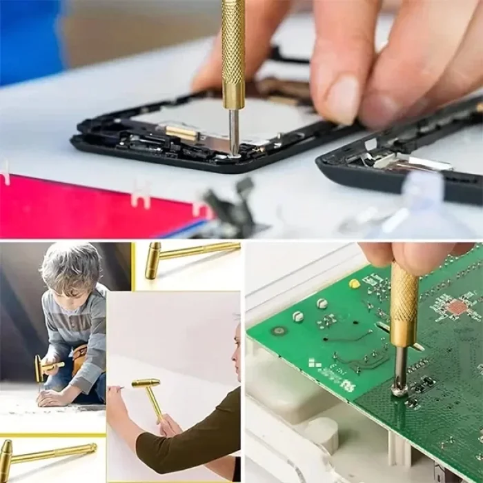 5 İn 1 Çekiç Tornavida Tamir Seti Pirinç Malzemeli Yüksek Kalite