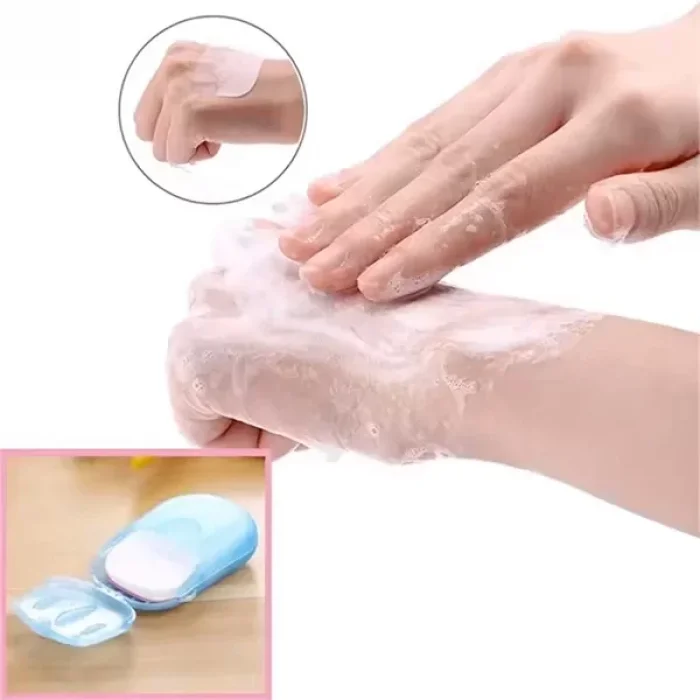 5 Paket Renkli 100 Yaprak Yıkama Kağıt Sabun Elde Eriyen Parfümlü