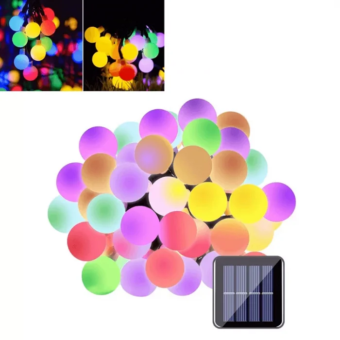 50 Led 7 Mt Solar Renkli Led Işık Güneş Enerjili