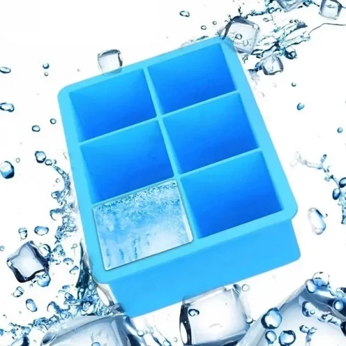 6 Bölmeli Büyük Boy Silikon Buz Kalıbı