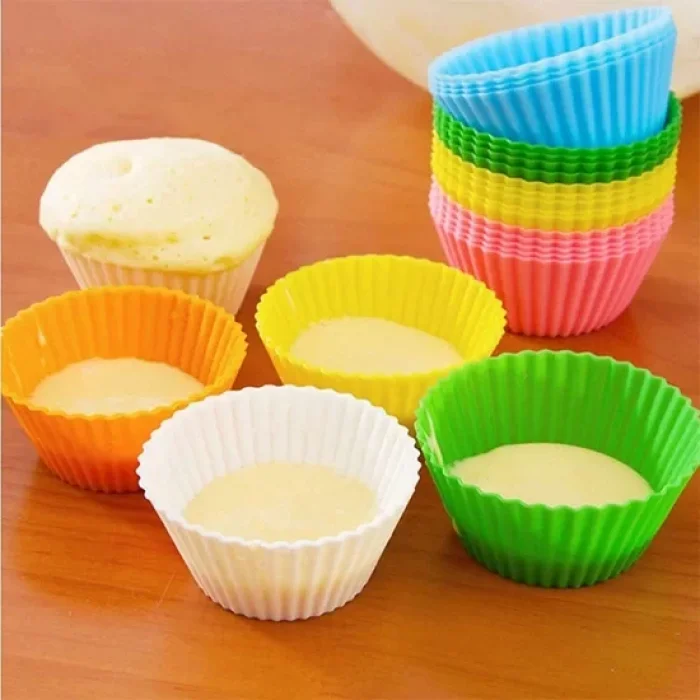 6 Lı Mini Silikon Muffin Kek Kalıbı