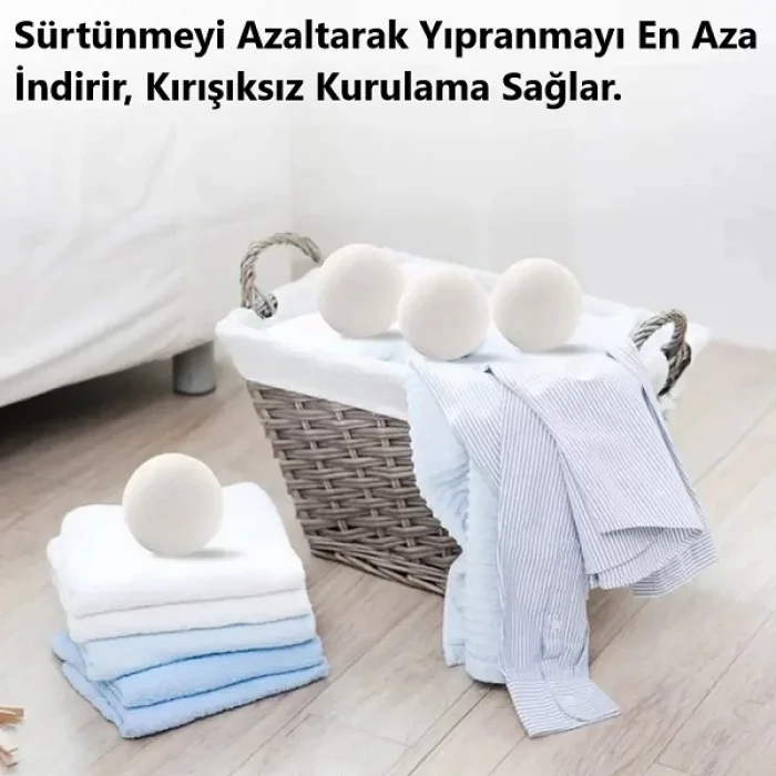 6 Lı Yün Çamaşır Makinesi Kurutma Topu Yumuşatıcı