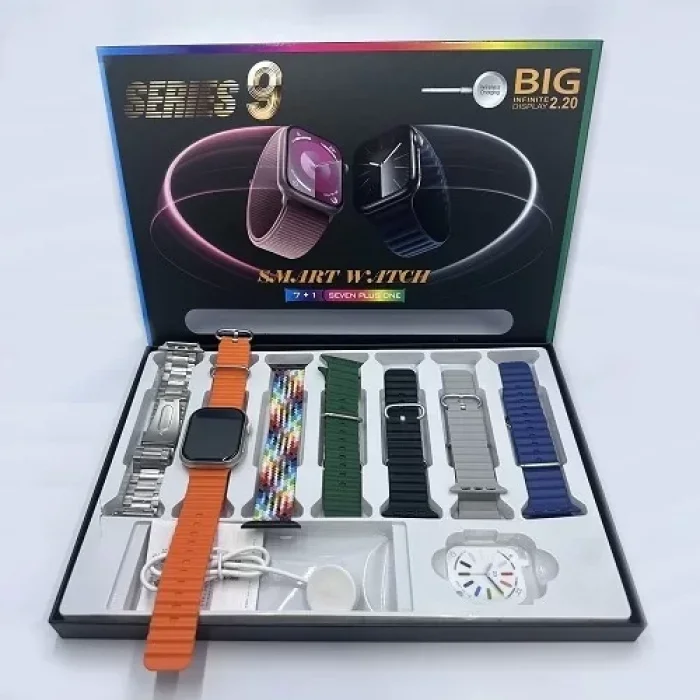 7 Kordonlu Watch 9 Akıllı Saat Nabız Adımsayar Bluetooth Bağlantılı Smart Watch