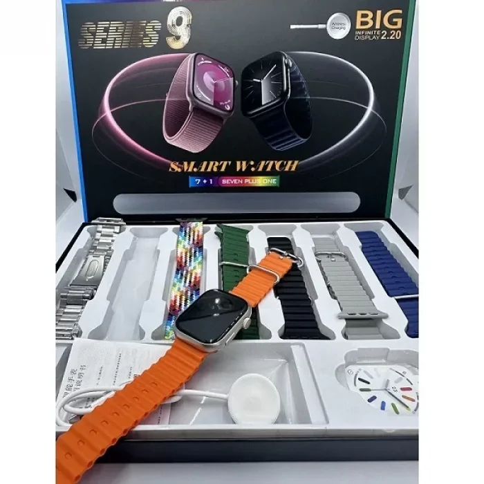7 Kordonlu Watch 9 Akıllı Saat Nabız Adımsayar Bluetooth Bağlantılı Smart Watch