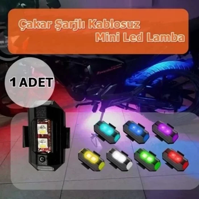 7 Renk Çakarlı Bisiklet Motosiklet Drone Işığı