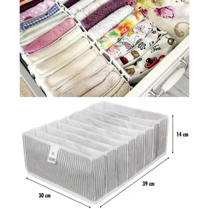 8 Gözlü Çekmece Dolap İçi Akordiyon Organizer Xl