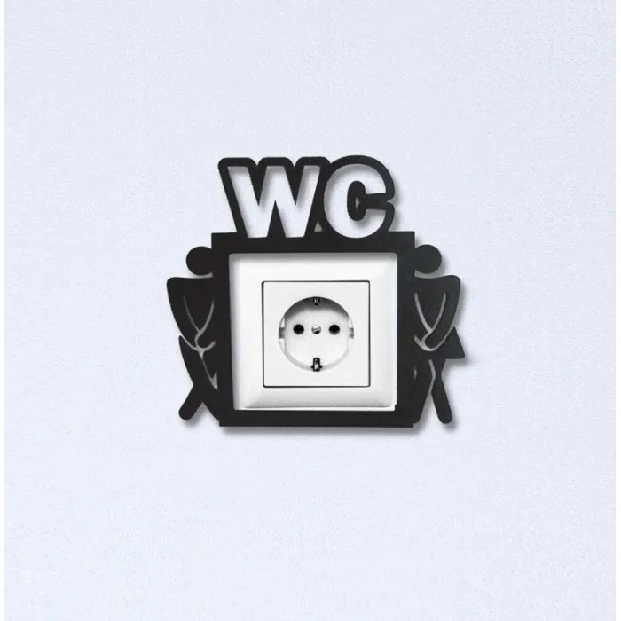 Ahşap Dekoratif Priz Kenarı Süsü Wc