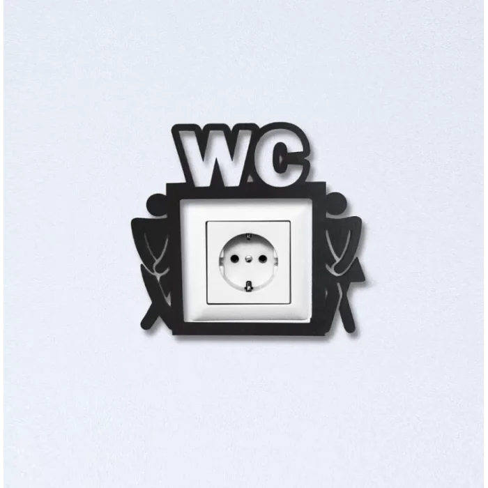 Ahşap Dekoratif Priz Kenarı Süsü Wc