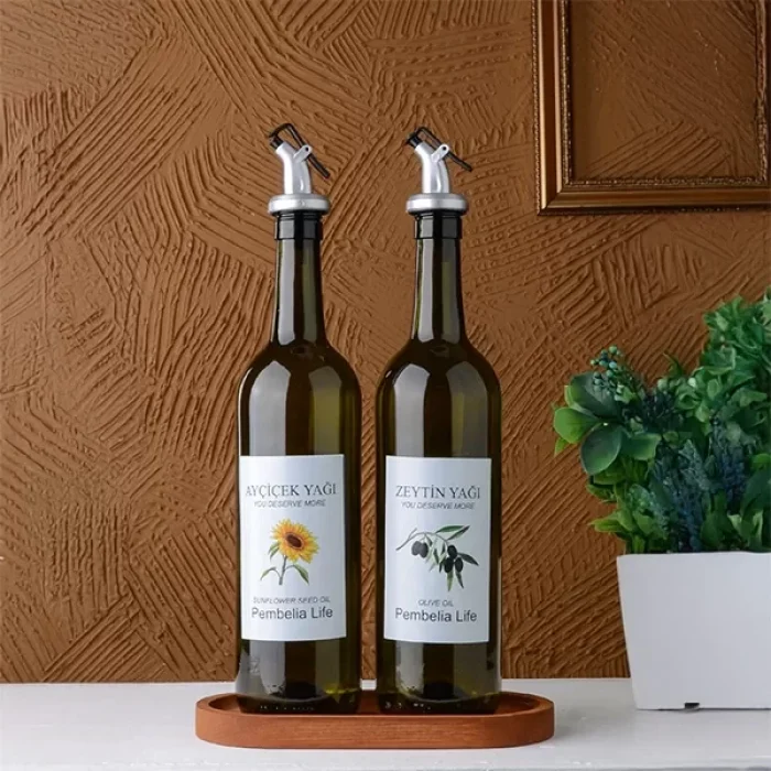 Ahşap Yağdanlık Altlığı Kahvelik Sunumluk