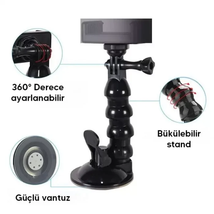 Akrobat Vantuzlu Teleskobik Telefon Tutucu