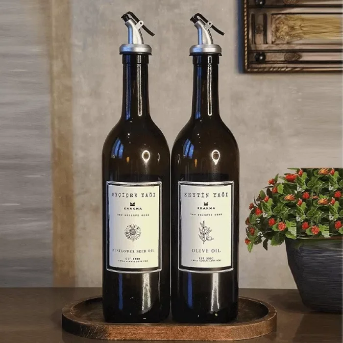 Amber 2 Li 750 Ml Yağ Şişesi Yağdanlık Yağlık