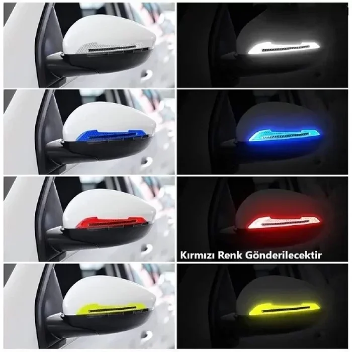 Araba Ayna Çarpma Koruyucu Reflektif Şerit Kırmızı