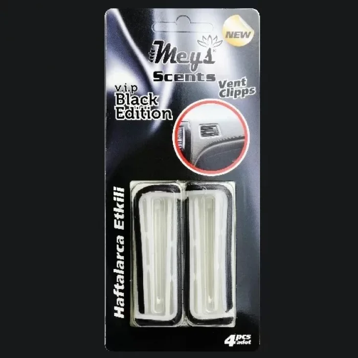 Araç Klima Kokusu Klipsli 4 Lü Black Edition