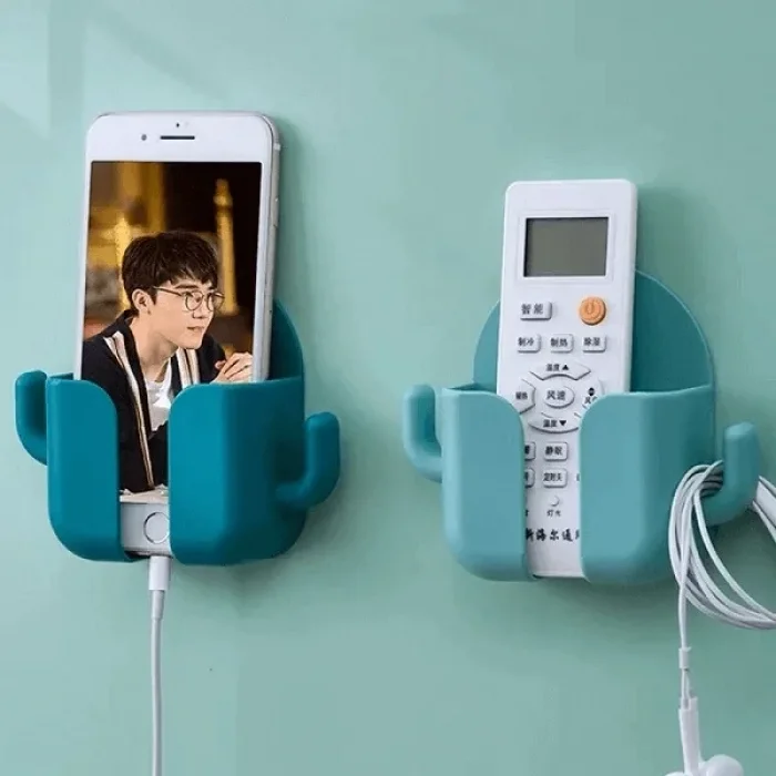Askılı Duvara Yapışan Telefon Kumanda Tutucu