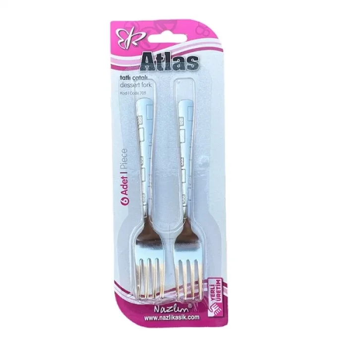 Atlas 6 Lı Tatlı Çatalı Seti