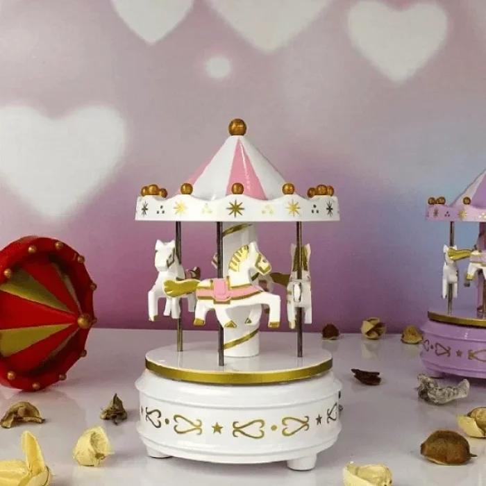 Atlı Karınca Müzik Kutusu Beyaz