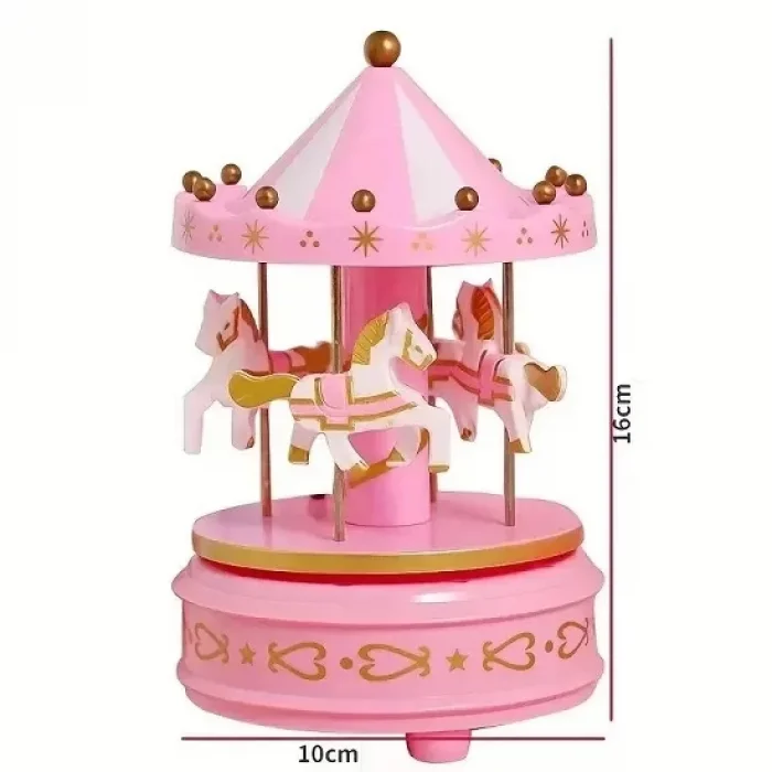 Atlı Karınca Müzik Kutusu Pembe