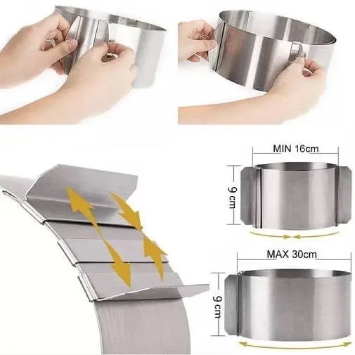 Ayarlanabilir Yuvarlak Kek Kalıbı 16-30 Cm