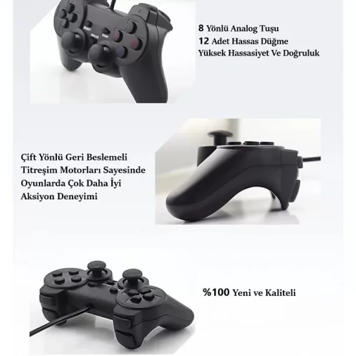 Bilgisayar Pc Usb Oyun Kolu Analog Titreşim