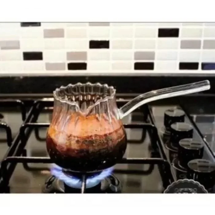 Borosilikat Cam Lüx Cezve 450 Ml