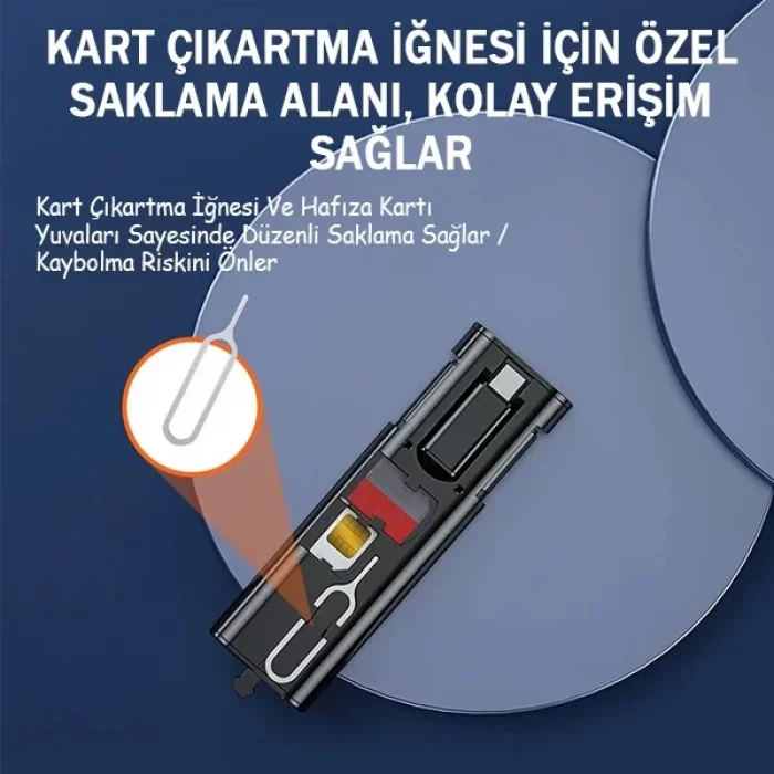 Cep Tipi 60w Bas Aç Type-c İphone Micro Usb Hızlı Şarj Kablo Seti