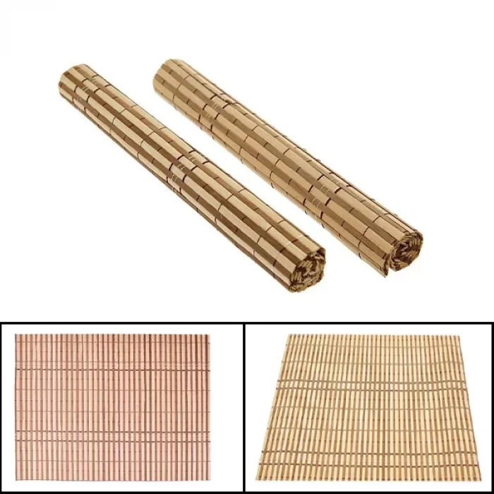 Çift Renk Bambu Mat Sushı Sarma Hasırı Sushi Matı 44 X 30 Cm