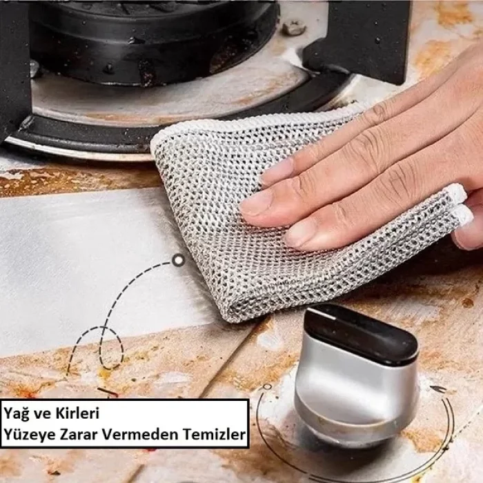 Çizmez Tel Bulaşık Bezi Ovalama Bezi