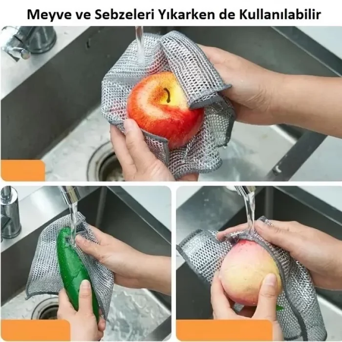 Çizmez Tel Bulaşık Bezi Ovalama Bezi