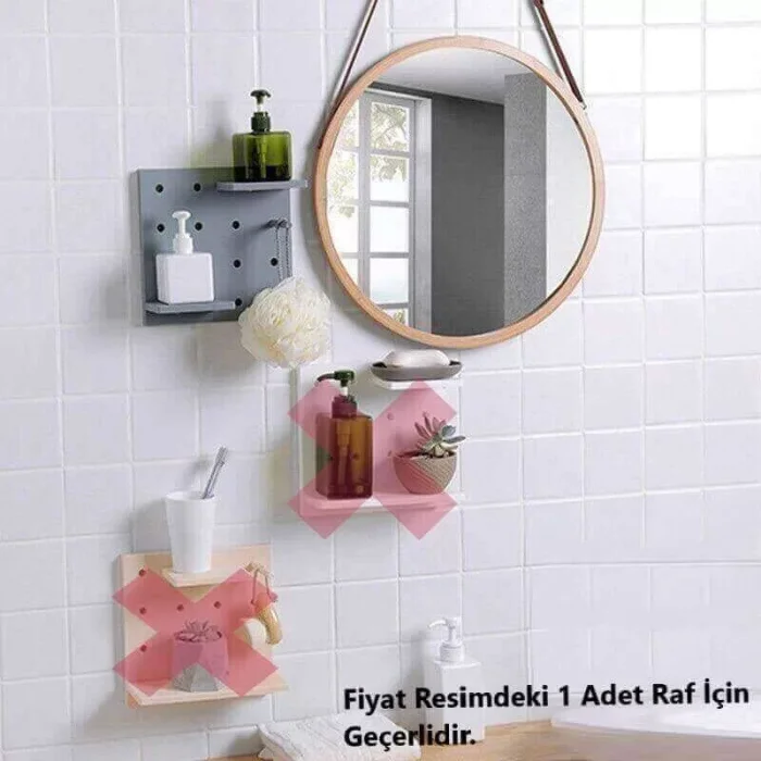 Çok Amaçlı Plastik İskandinav Raf Gri