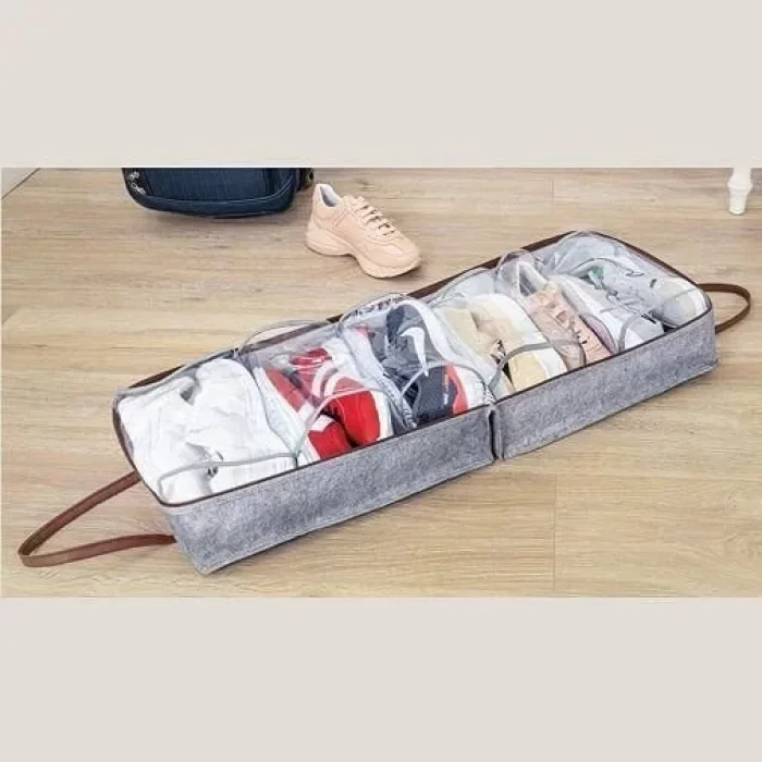 Derili Bavul İçi Ve Üstü Seyehat Çantası Gri