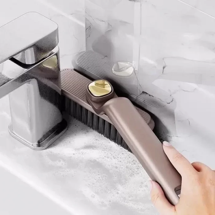 Döner Başlıklı Köşe Temizlik Fırçası V Uçlu