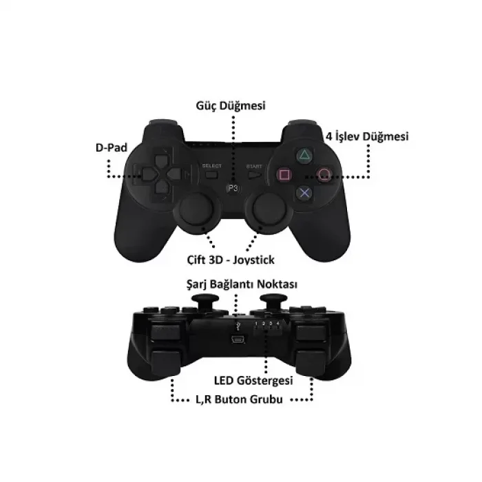 Doubleshock Ps3 Uyumlu Kablosuz Analog Oyun Kolu