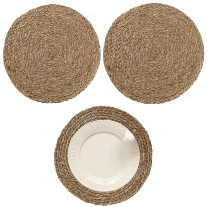 El Yapımı Lüx Örme Hasır Amerikan Servis 2 Li