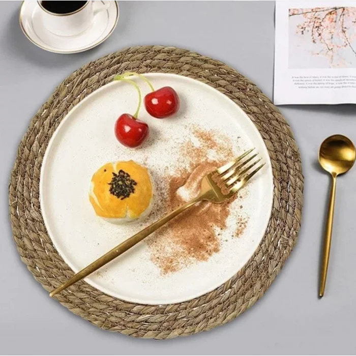 El Yapımı Lüx Örme Hasır Amerikan Servis 4 Lü