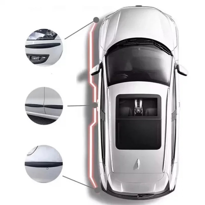 Esnek Araba Tampon Koruyucu Karbon Desenli Siyah