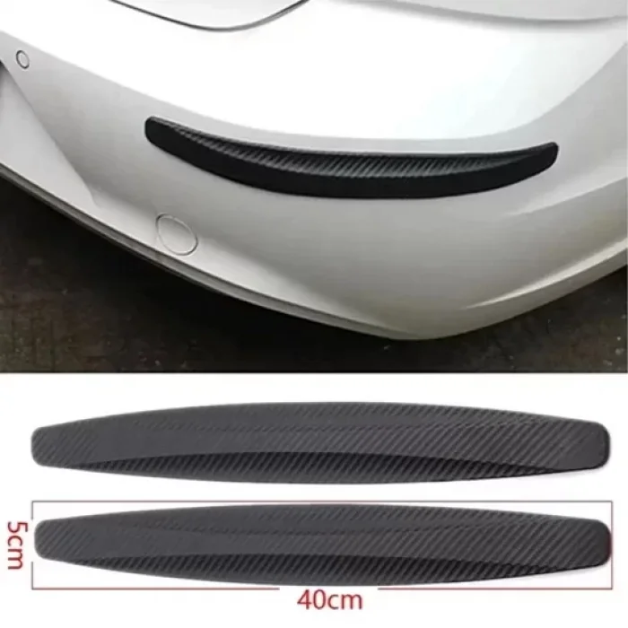 Esnek Araba Tampon Koruyucu Karbon Desenli Siyah