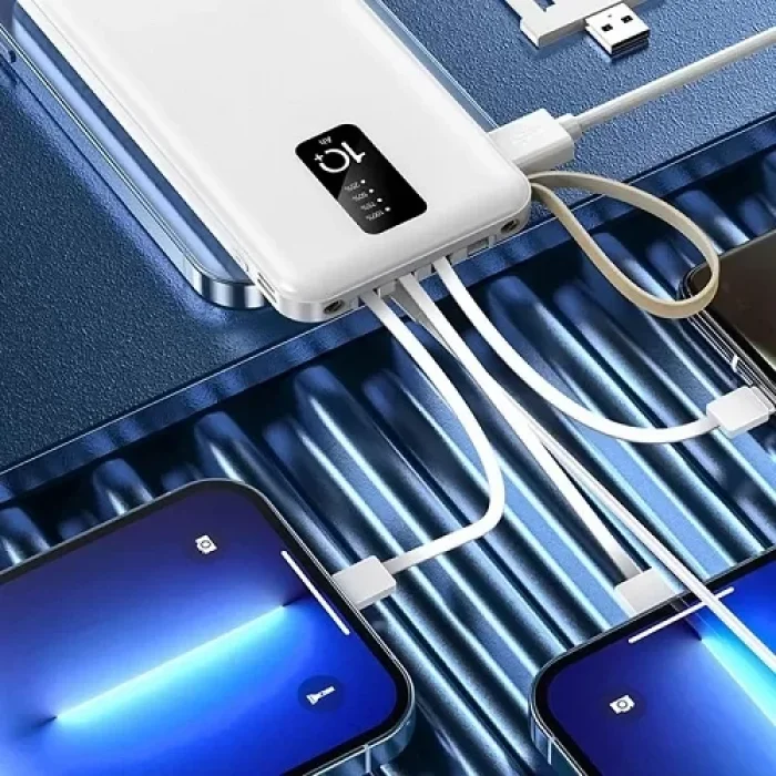 Evergo 10000 Mah Göstergeli Kablolu Powerbank