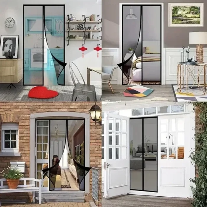 Siyah Mıknatıslı Kapı Sinekliği 105 X 210 Cm