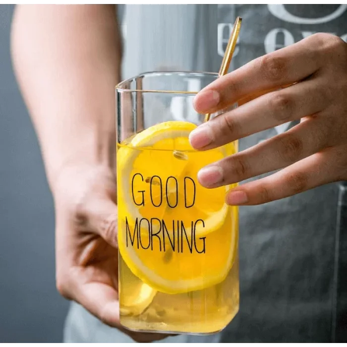 Good Morning Borosilikat Kare Cam Bardak 380 Ml