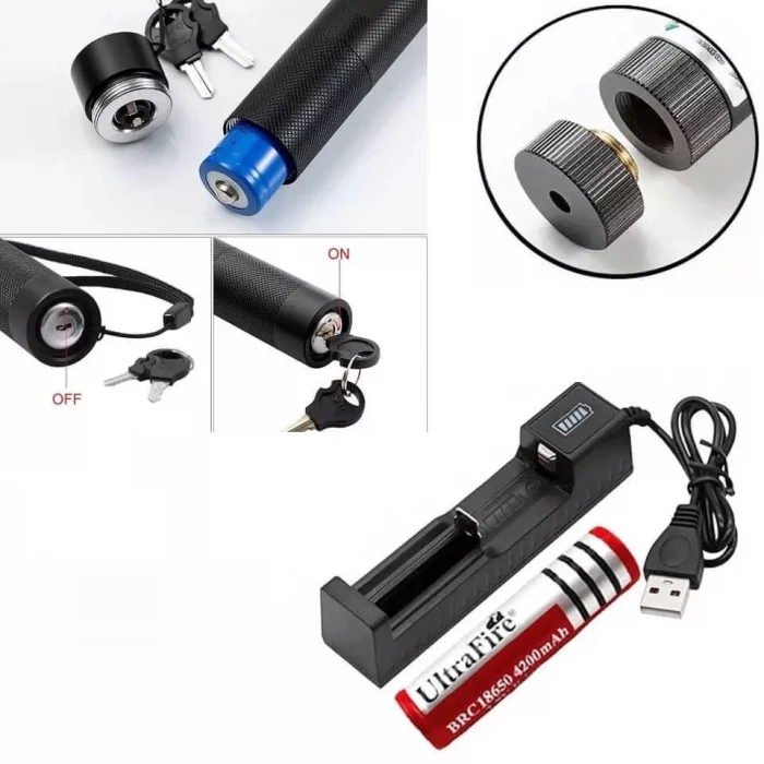 Green Laser Pointer Şarjlı Güçlü Yeşil Lazer