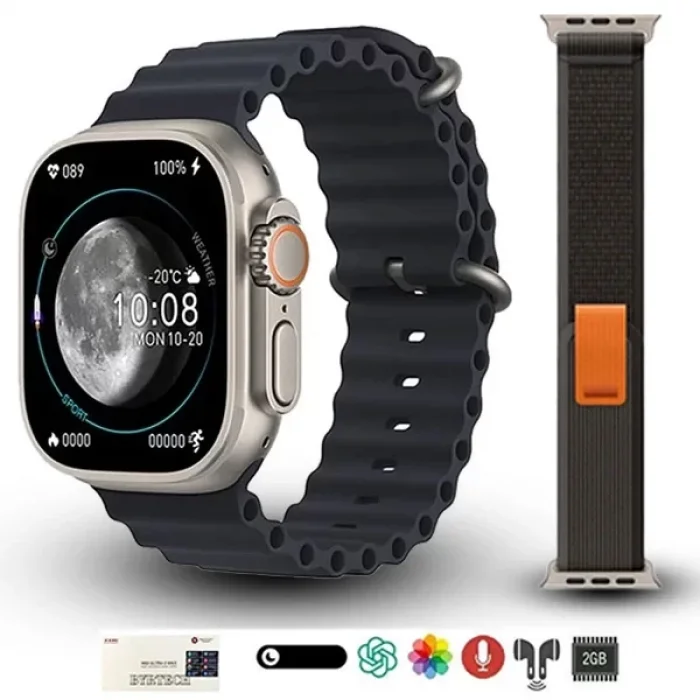 Hk8 Pro Max Akıllı Saat Amoled Gri Kasa