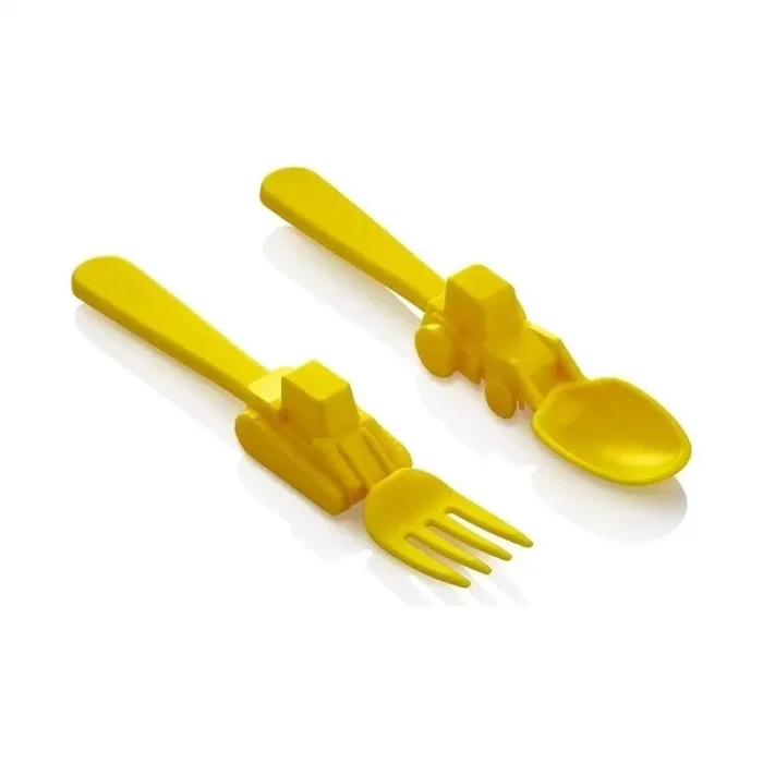 İş Makinesi Figürlü Çocuk Çatal Kaşık Seti