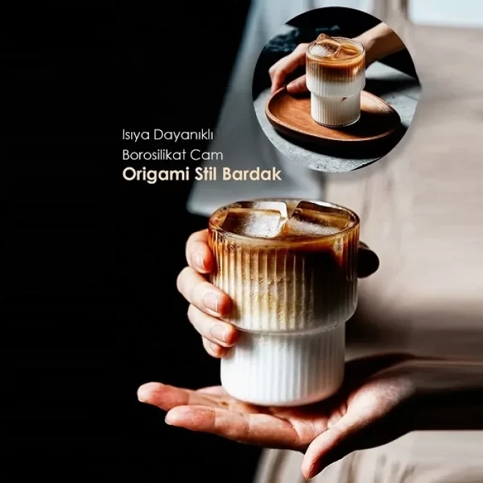 Isıya Dayanıklı Borosilikat Origami Cam Bardak