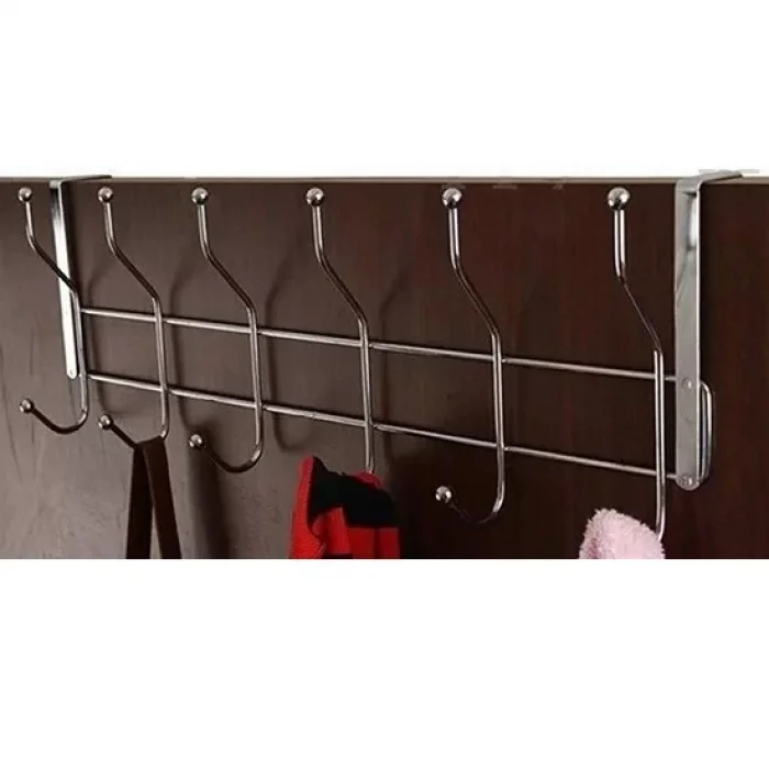 Kapı Arkası Askılığı 12 Kancalı Paslanmaz Krom