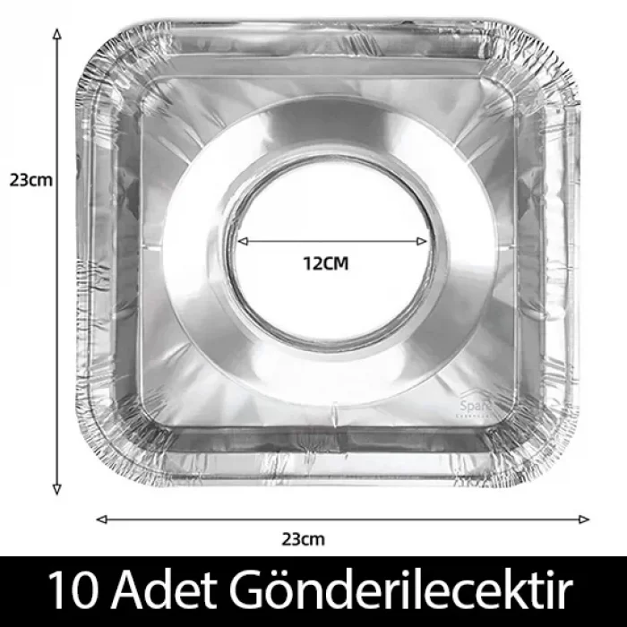 Kare Ocak Üstü Yağ Koruyucu Alüminyum Levha 10lu