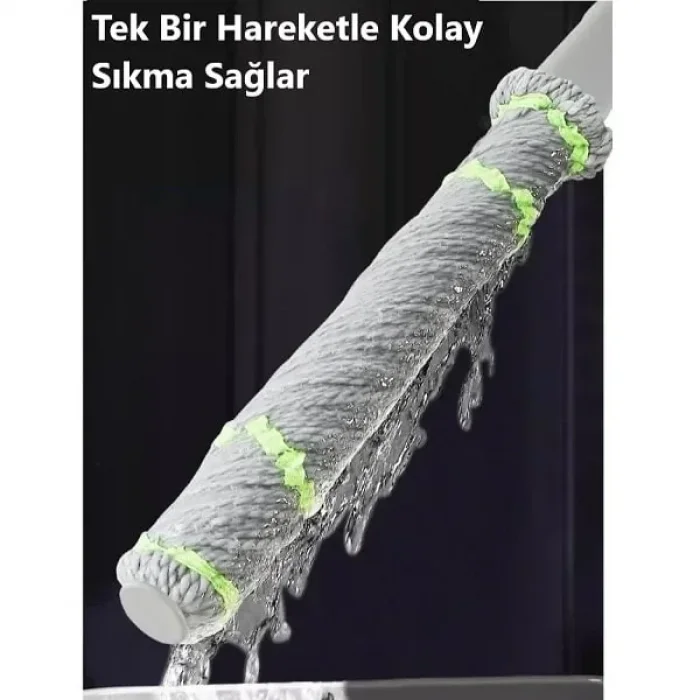 Kendinden Sıkmalı Bükümlü Paspas Mop Yedekli
