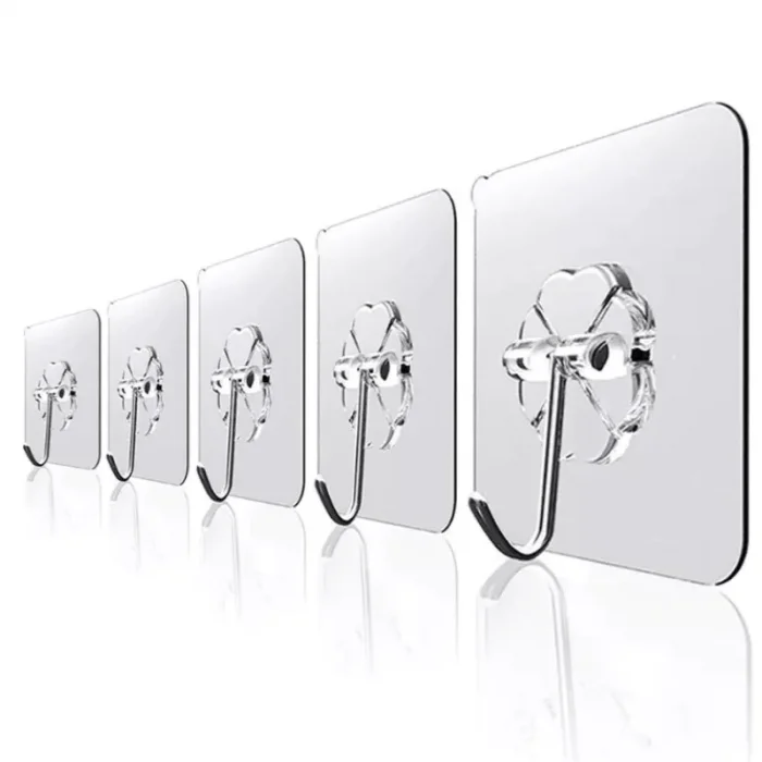 Kendinden Yapışkanlı Güçlü Şeffaf Askı 5 Li Set